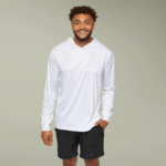 Felpa sportiva con cappuccio da riscaldamento uomo (AOP)