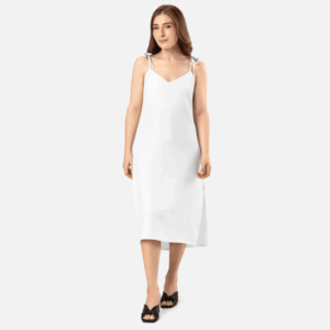 Abito slip con stampa all-over