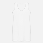Abito bodycon in cotone con stampa all-over