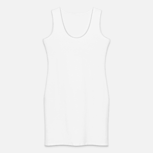 Abito bodycon in cotone con stampa all-over