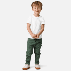 T-shirt girocollo in cotone per bambini con stampa all-over