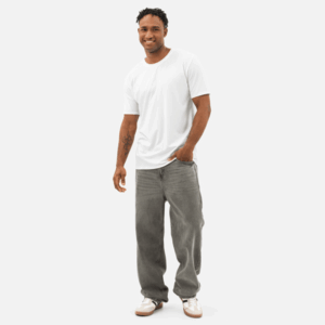 T-shirt girocollo uomo in cotone con stampa all-over