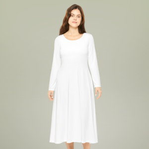 Abito da ballo con maniche lunghe da donna (AOP)