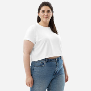 Maglietta cropped con stampa integrale
