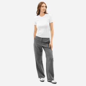 Maglietta donna girocollo in cotone con stampa all-over