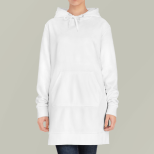 Abito felpa con cappuccio da donna (AOP)