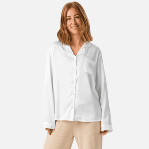 Top da pigiama donna a manica lunga con stampa all-over