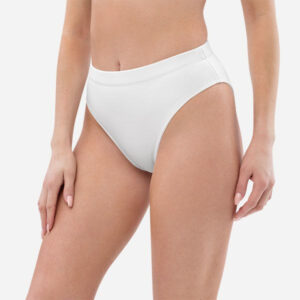 Bikini a Vita Alta con Stampa Intera in Materiale Riciclato