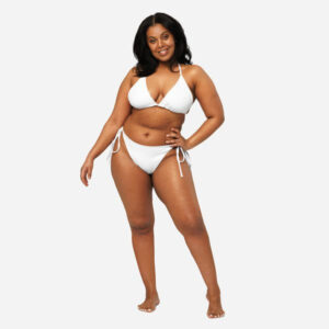 Bikini a fascia stampato tutto intorno in materiale riciclato